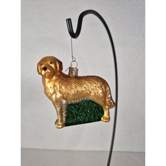 Old World Christmas Other - Old World Christmas Golden Retriever Dog Blown Glass Ornament With Glitter
